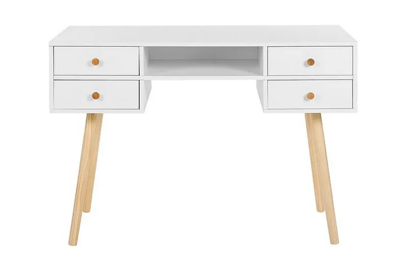 Skrivbord 110 x 55 cm vit LEVIN, Vit