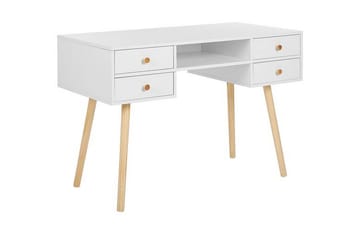 Skrivbord 110 x 55 cm vit LEVIN - Vit - Möbler - Bord & matgrupper - Kontorsbord - Skrivbord