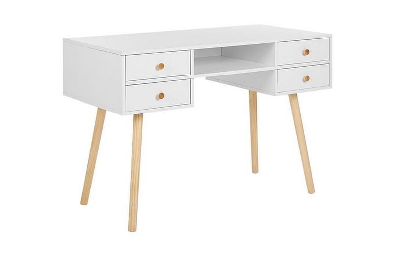 Skrivbord 110 x 55 cm vit LEVIN - Vit - Möbler - Bord & matgrupper - Kontorsbord - Skrivbord
