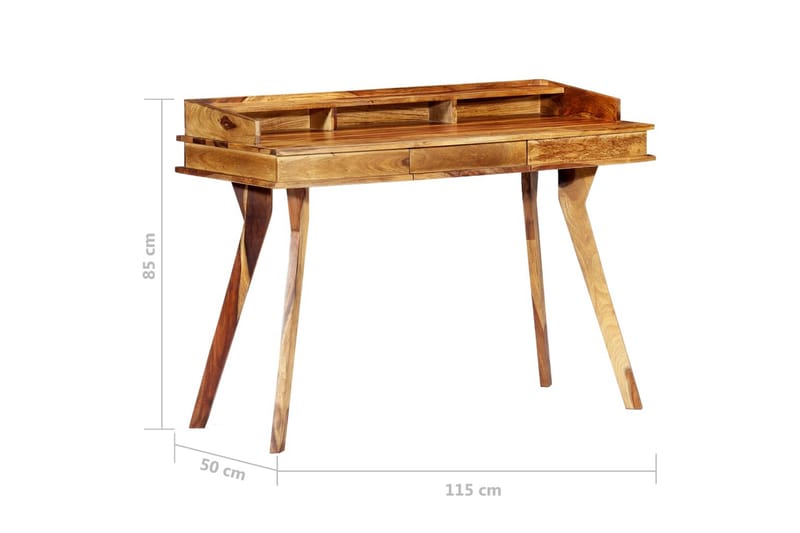 Skrivbord 115x50x85 cm massivt sheshamträ - Brun - Möbler - Bord & matgrupper - Kontorsbord - Skrivbord
