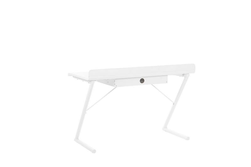 Skrivbord 120 x 60 cm vit/ljust trä FOCUS - Vit - Möbler - Bord & matgrupper - Kontorsbord - Skrivbord