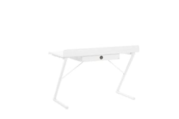 Skrivbord 120 x 60 cm vit/ljust trä FOCUS - Vit - Möbler - Bord & matgrupper - Kontorsbord - Skrivbord