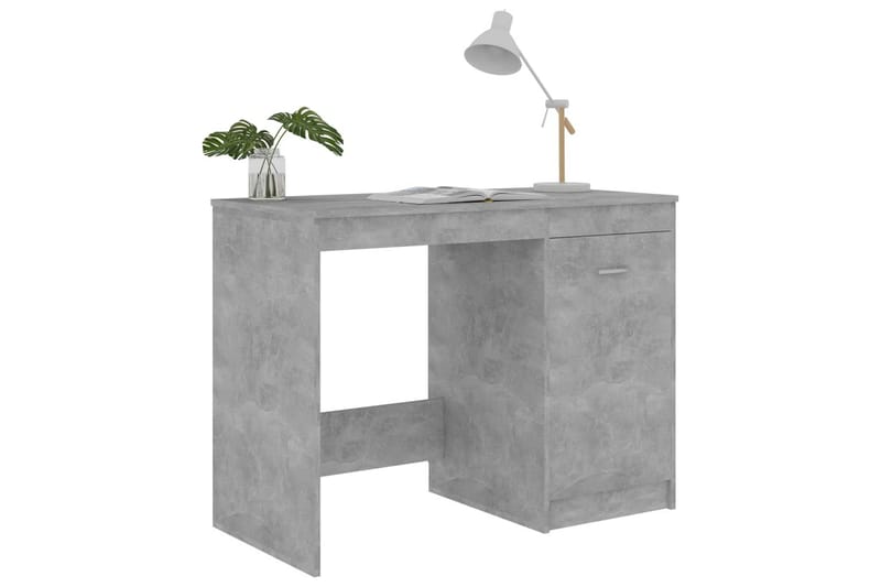 Skrivbord betonggrå 100x50x76 cm spånskiva - Grå - Möbler - Bord & matgrupper - Kontorsbord - Skrivbord