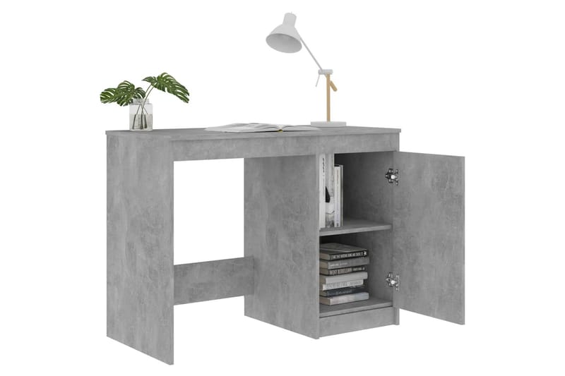 Skrivbord betonggrå 100x50x76 cm spånskiva - Grå - Möbler - Bord & matgrupper - Kontorsbord - Skrivbord