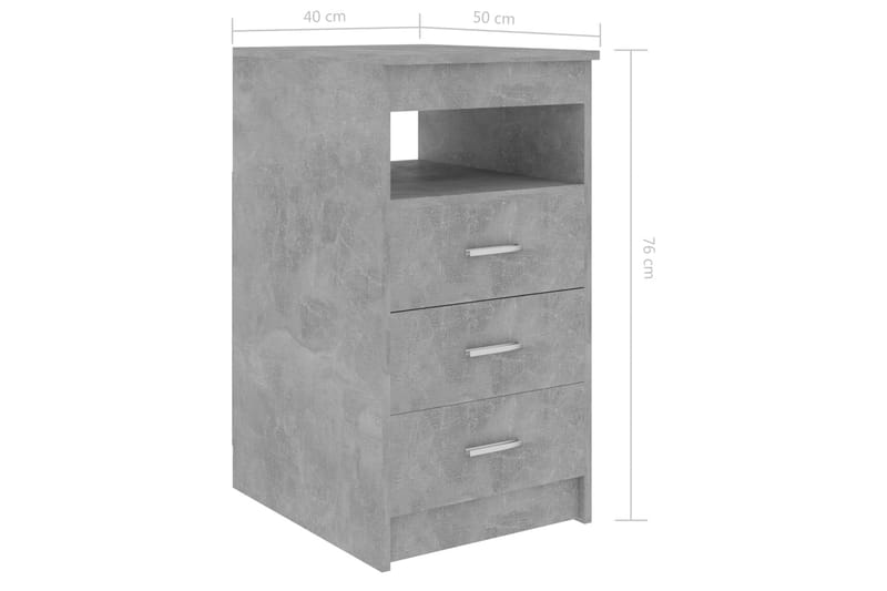 Skrivbord betonggrå 140x50x76 cm spånskiva - Grå - Möbler - Bord & matgrupper - Kontorsbord - Skrivbord