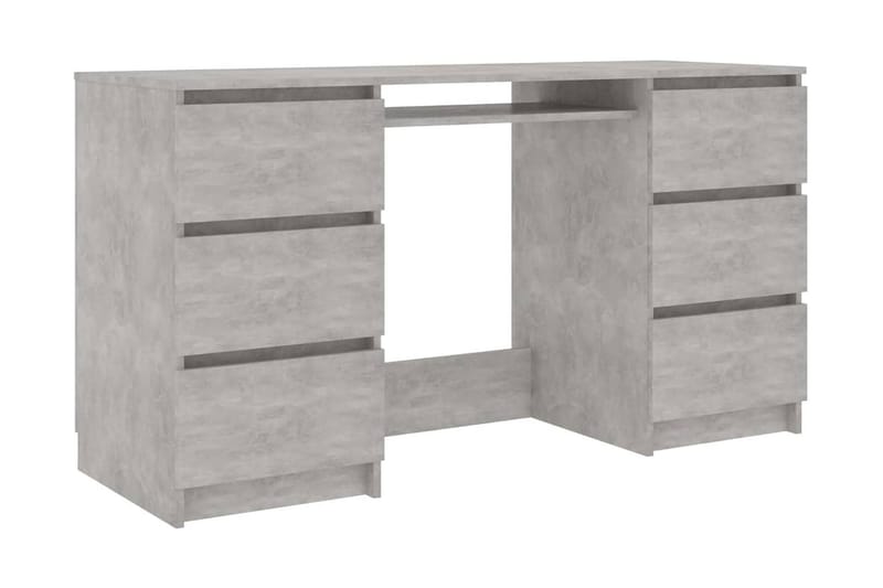 Skrivbord betonggrå 140x50x77 cm spånskiva - Grå - Möbler - Bord & matgrupper - Kontorsbord - Skrivbord