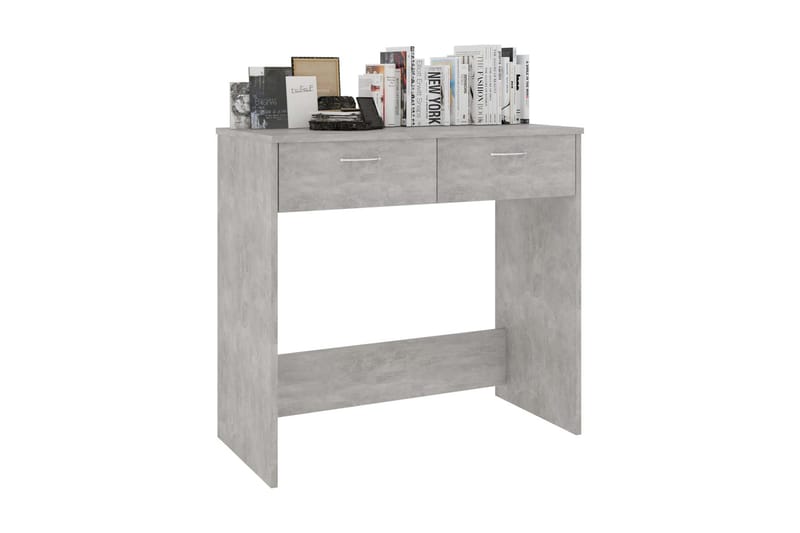 Skrivbord betonggrå 80x40x75 cm spånskiva - Grå - Skrivbord