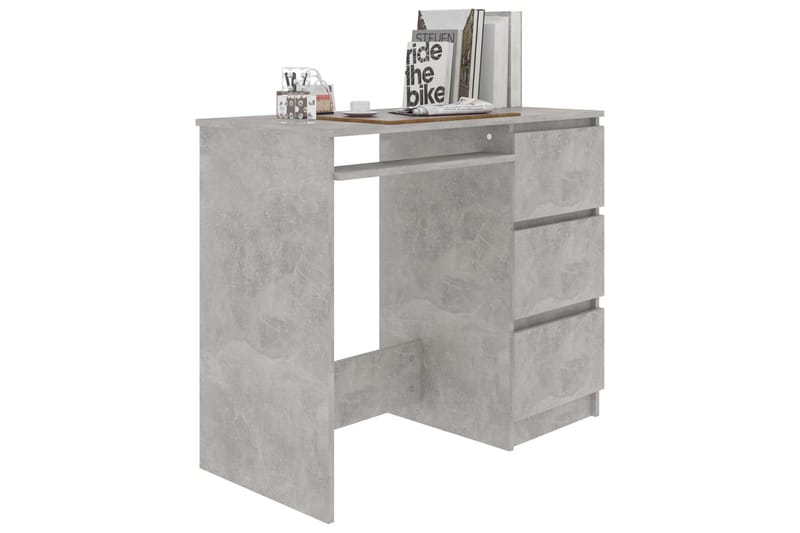 Skrivbord betonggrå 90x45x76 cm spånskiva - Grå - Möbler - Bord & matgrupper - Kontorsbord - Skrivbord