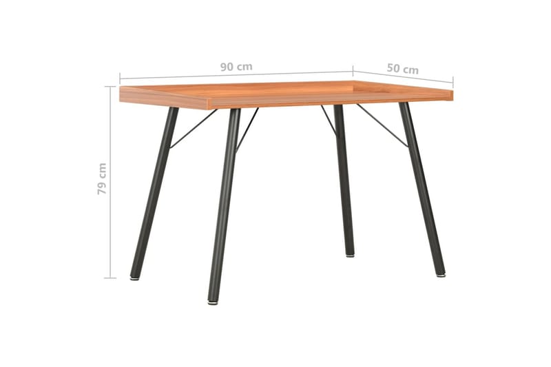 Skrivbord brun 90x50x79 cm - Brun - Möbler - Bord & matgrupper - Kontorsbord - Skrivbord