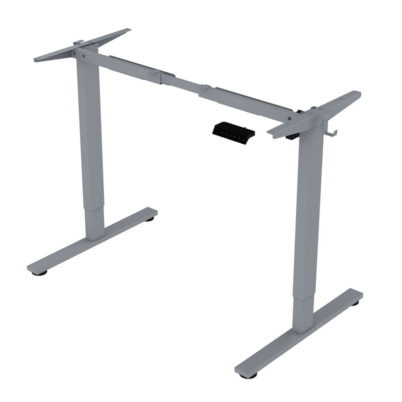 Skrivbord Ergo Fit med 1 motor 120x60x71,5-116 cm - Vit/silvergrå - Möbler - Bord & matgrupper - Kontorsbord - Skrivbord - Höj och sänkbart skrivbord