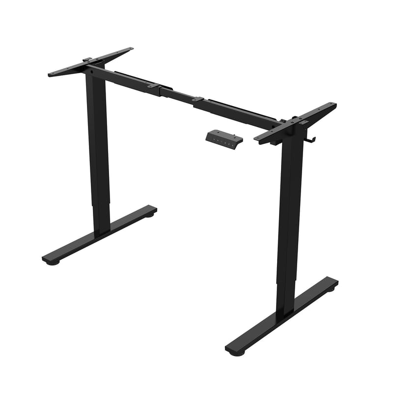 Skrivbord Ergo Fit med 1 motor 120x60x71,5-116 cm - Vit/svart - Möbler - Bord & matgrupper - Kontorsbord - Skrivbord - Höj och sänkbart skrivbord