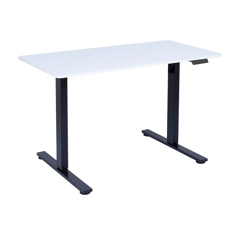 Skrivbord Ergo Fit med 1 motor 120x60x71,5-116 cm - Vit/svart - Möbler - Bord & matgrupper - Kontorsbord - Skrivbord - Höj och sänkbart skrivbord