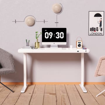 Skrivbord Ergo Fit med 1 motor 122x62x73,5–118 cm - Vit - Möbler - Bord & matgrupper - Kontorsbord - Skrivbord - Höj och sänkbart skrivbord
