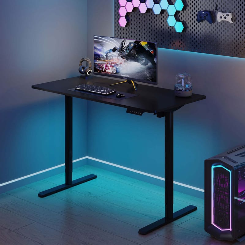 Skrivbord Ergo Light med 1 motor 120x60x72,5-117,5 cm - Svart - Möbler - Bord & matgrupper - Kontorsbord - Skrivbord - Höj och sänkbart skrivbord