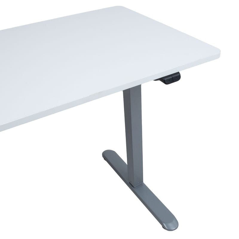Skrivbord Ergo Light med 1 motor 120x60x73–118 cm - vit/silvergrå - Möbler - Bord & matgrupper - Kontorsbord - Skrivbord - Höj och sänkbart skrivbord