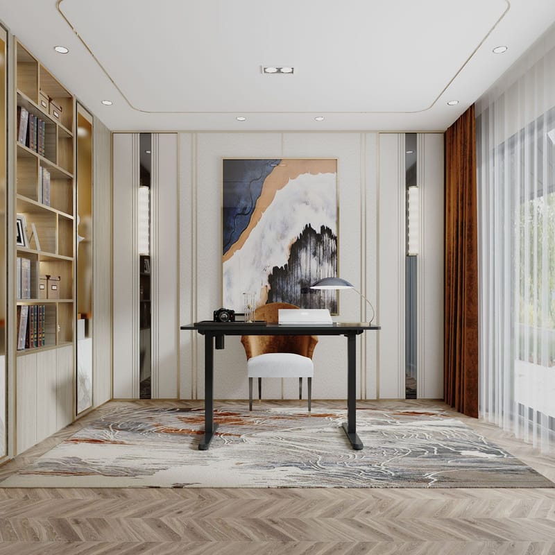 Skrivbord Ergo Light med 1 motor 120x60x73–118 cm - vit/svart - Möbler - Bord & matgrupper - Kontorsbord - Skrivbord - Höj och sänkbart skrivbord