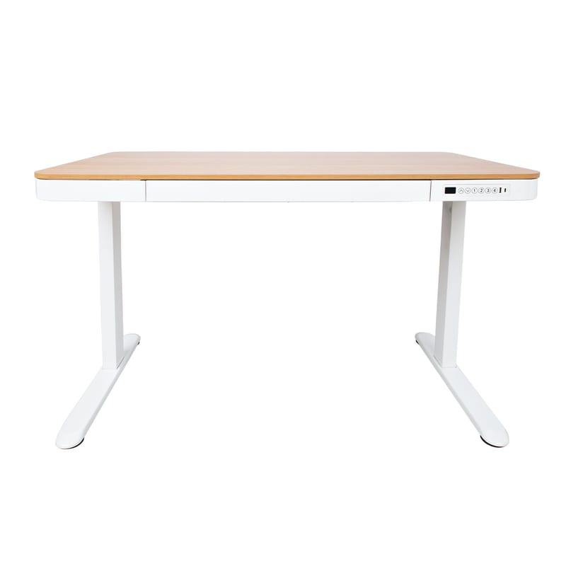 Skrivbord Ergo med 1 motor 120x60x72-121 cm - ek/vit - Möbler - Bord & matgrupper - Kontorsbord - Skrivbord - Höj och sänkbart skrivbord