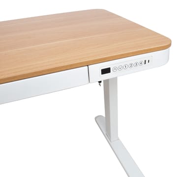 Skrivbord Ergo med 1 motor 120x60x72-121 cm - ek/vit - Möbler - Bord & matgrupper - Kontorsbord - Skrivbord - Höj och sänkbart skrivbord
