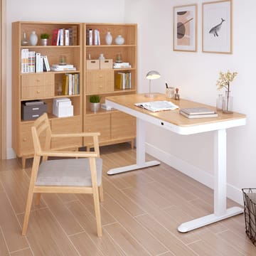 Skrivbord Ergo med 1 motor 120x60x72-121 cm - ek/vit - Möbler - Bord & matgrupper - Kontorsbord - Skrivbord - Höj och sänkbart skrivbord
