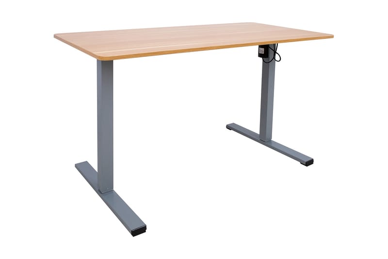 Skrivbord Ergo Optimal med motor 120x60 cm Ek/Grå - Möbler - Bord & matgrupper - Kontorsbord - Skrivbord