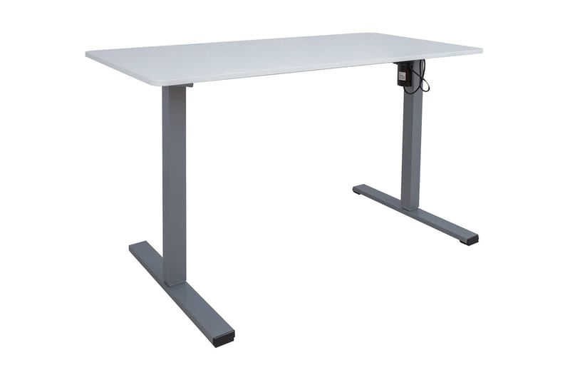 Skrivbord Ergo Optimal med motor 120x60 cm Vit/Grå - Skrivbord