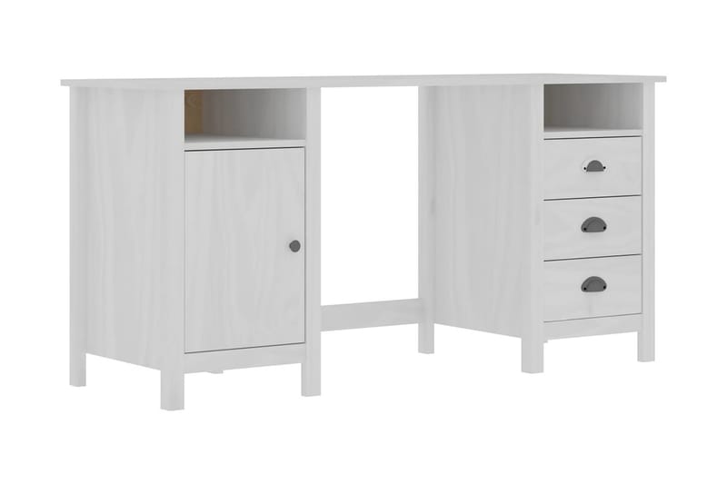 Skrivbord Hill Range vit 150x50x74 cm massiv furu - Vit - Möbler - Bord & matgrupper - Kontorsbord - Skrivbord