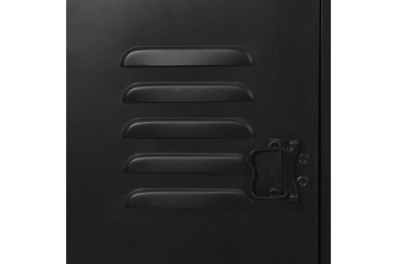 Skrivbord massivt furuträ och stål 120x50x76 cm - Svart - Möbler - Bord & matgrupper - Kontorsbord - Skrivbord