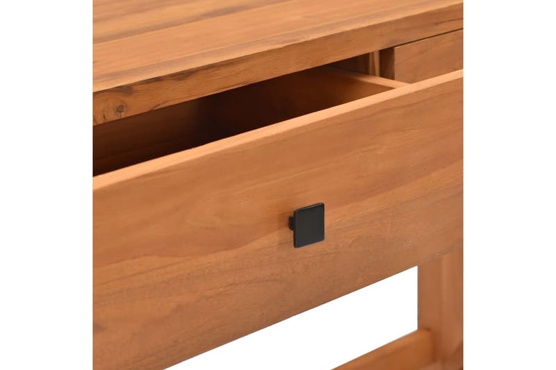 Skrivbord med 2 lådor 100x40x75 cm återvunnen teak - Brun - Skrivbord