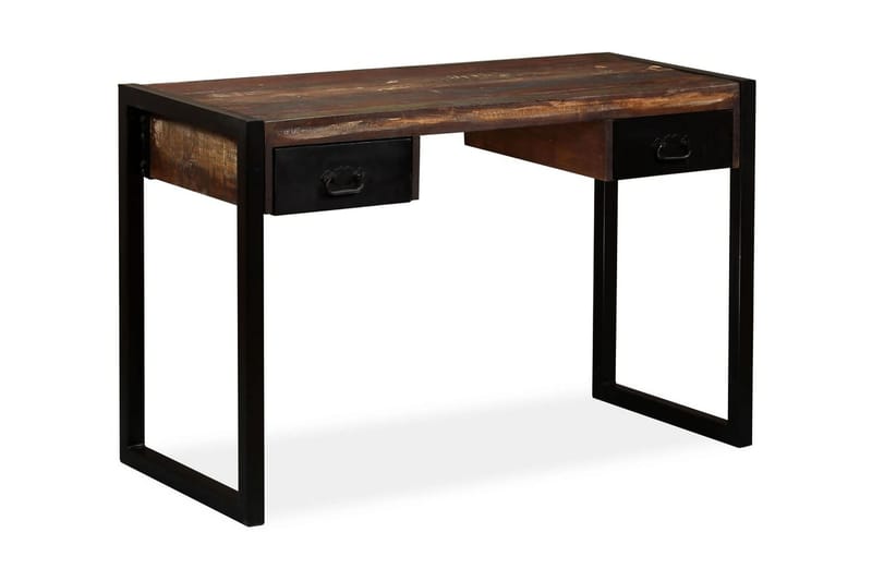 Skrivbord med 2 lådor massivt återvunnet trä 120x50x76 cm - Flerfärgad - Möbler - Bord & matgrupper - Kontorsbord - Skrivbord