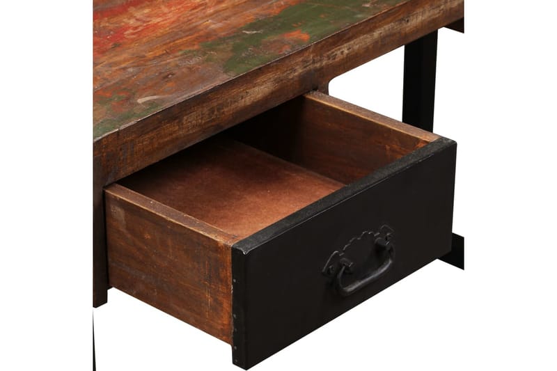 Skrivbord med 2 lådor massivt återvunnet trä 120x50x76 cm - Flerfärgad - Möbler - Bord & matgrupper - Kontorsbord - Skrivbord