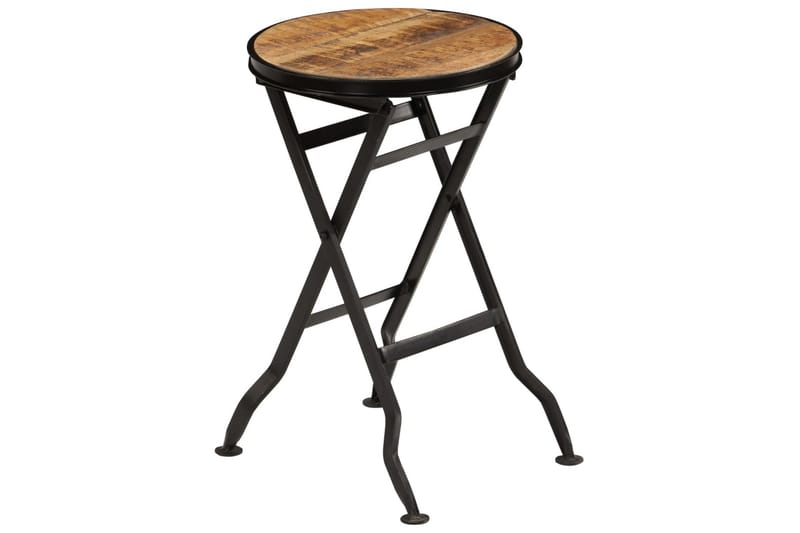 Skrivbord med hopfällbar pall massivt mangoträ 115x50x76 cm - Brun - Möbler - Bord & matgrupper - Kontorsbord - Skrivbord