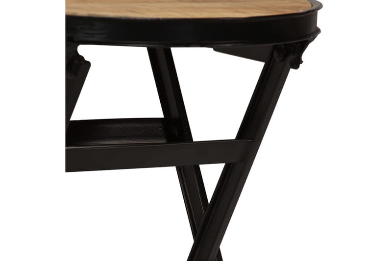 Skrivbord med hopfällbar pall massivt mangoträ 115x50x76 cm - Brun - Skrivbord