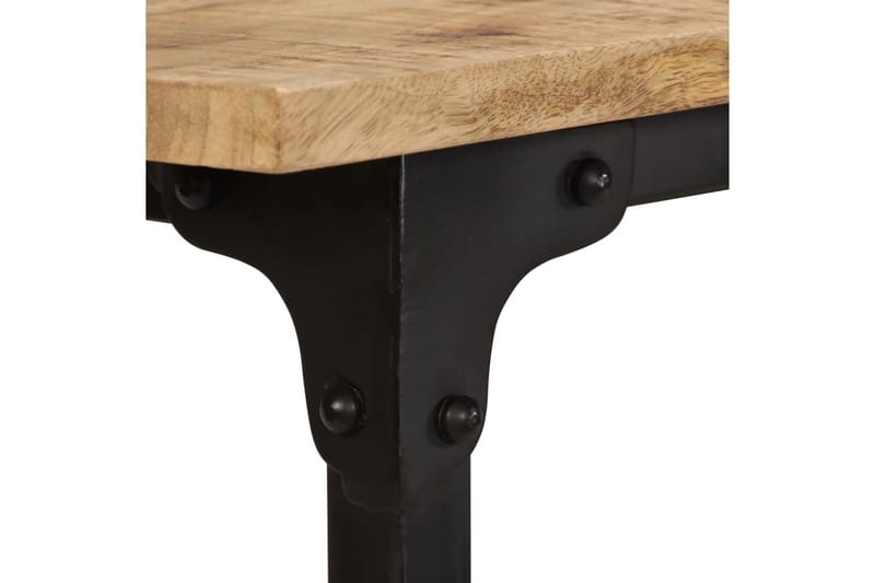 Skrivbord med hopfällbar pall massivt mangoträ 115x50x76 cm - Brun - Möbler - Bord & matgrupper - Kontorsbord - Skrivbord
