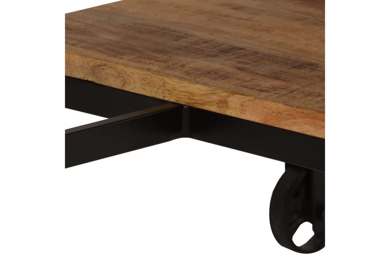 Skrivbord med hopfällbar pall massivt mangoträ 115x50x76 cm - Brun - Möbler - Bord & matgrupper - Kontorsbord - Skrivbord