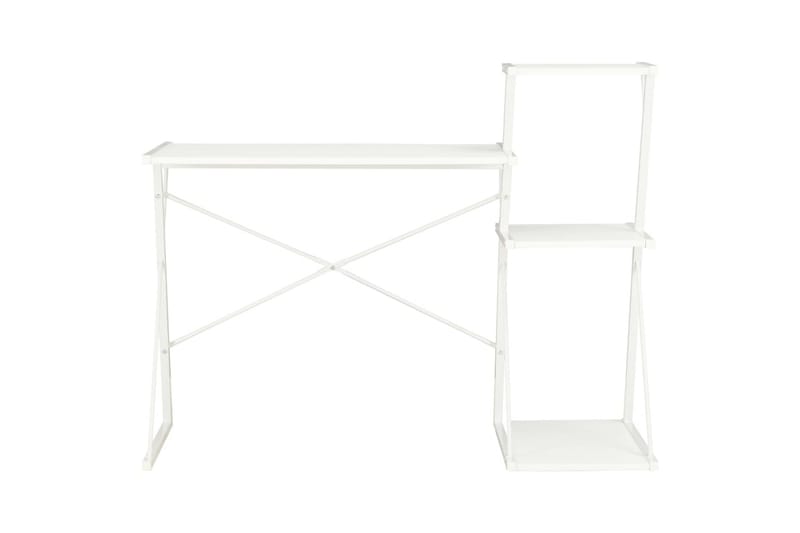 Skrivbord med hylla vit 116x50x93 cm - Vit - Skrivbord