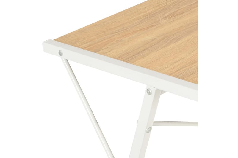 Skrivbord med hylla vit och ek 116x50x93 cm - Vit - Skrivbord