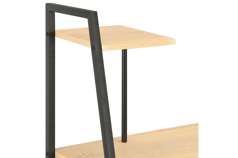 Skrivbord med hyllenhet svart och ek 102x50x117 cm - Svart - Skrivbord