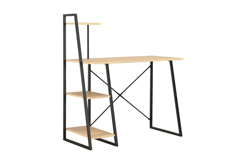 Skrivbord med hyllenhet svart och ek 102x50x117 cm - Svart - Möbler - Bord & matgrupper - Kontorsbord - Skrivbord