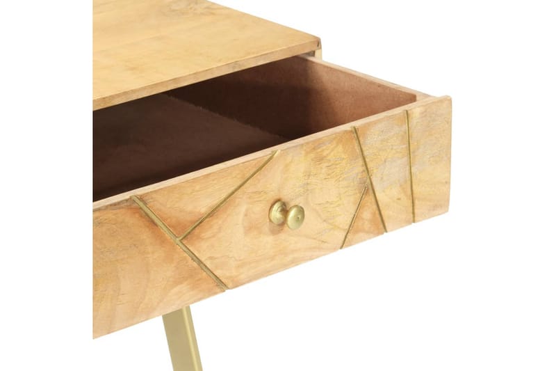 Skrivbord med lådor 100x55x75 cm massivt mangoträ - Brun - Sekretär