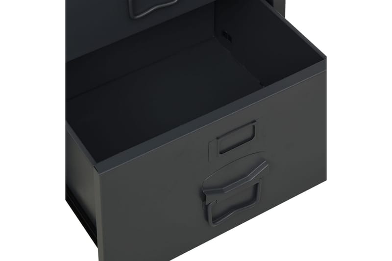 Skrivbord med lådor industriell antracit 105x52x75 cm stål - Antracit - Skrivbord