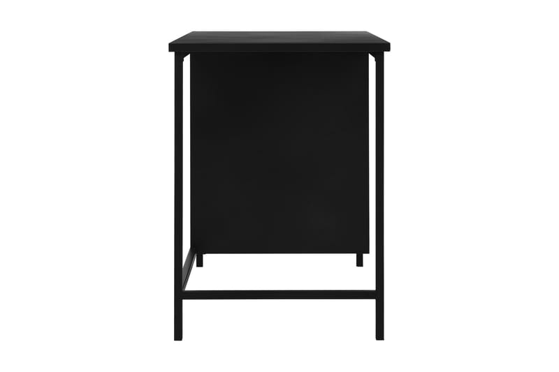 Skrivbord med lådor industriell svart 120x55x75 cm stål - Svart - Skrivbord