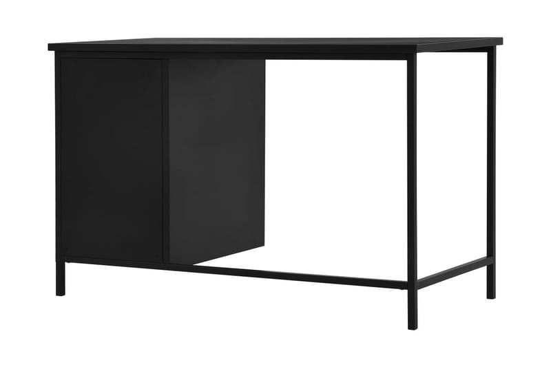 Skrivbord med lådor industriell svart 120x55x75 cm stål - Svart - Skrivbord