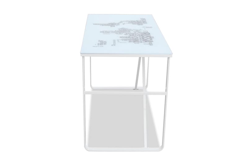 Skrivbord med världskarta 120x60x75 cm - Vit - Möbler - Bord & matgrupper - Kontorsbord - Skrivbord