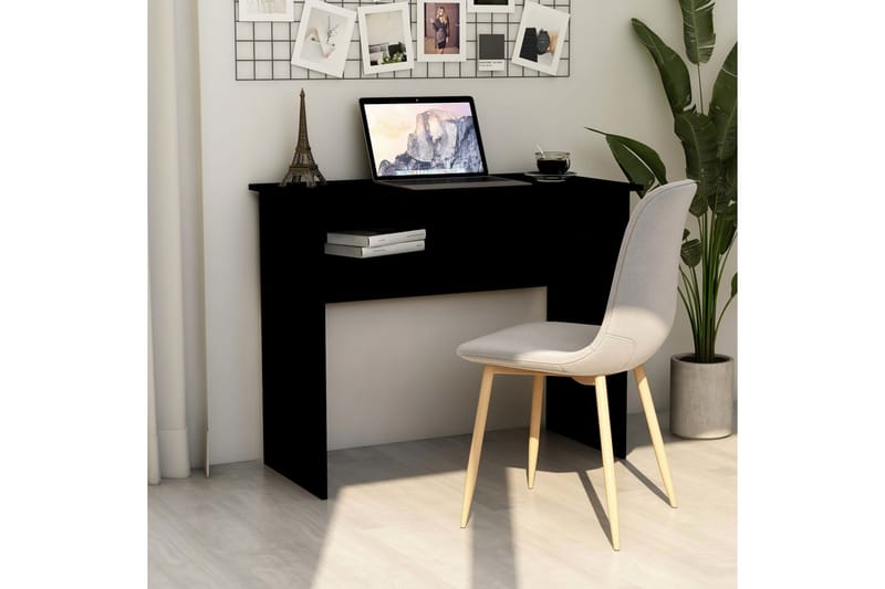 Skrivbord skrivbord 90x50x74 cm spånskiva - Svart - Skrivbord
