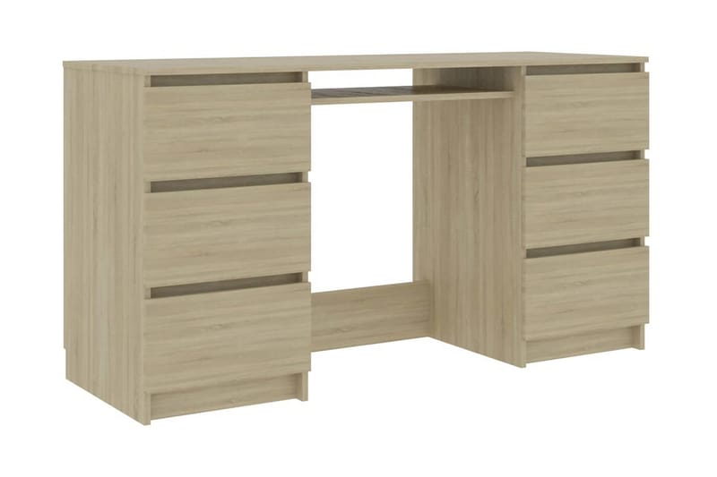 Skrivbord sonama-ek 140x50x77 cm spånskiva - Brun - Möbler - Bord & matgrupper - Kontorsbord - Skrivbord