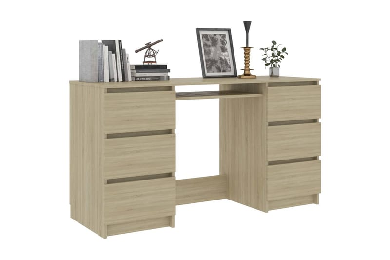 Skrivbord sonama-ek 140x50x77 cm spånskiva - Brun - Möbler - Bord & matgrupper - Kontorsbord - Skrivbord