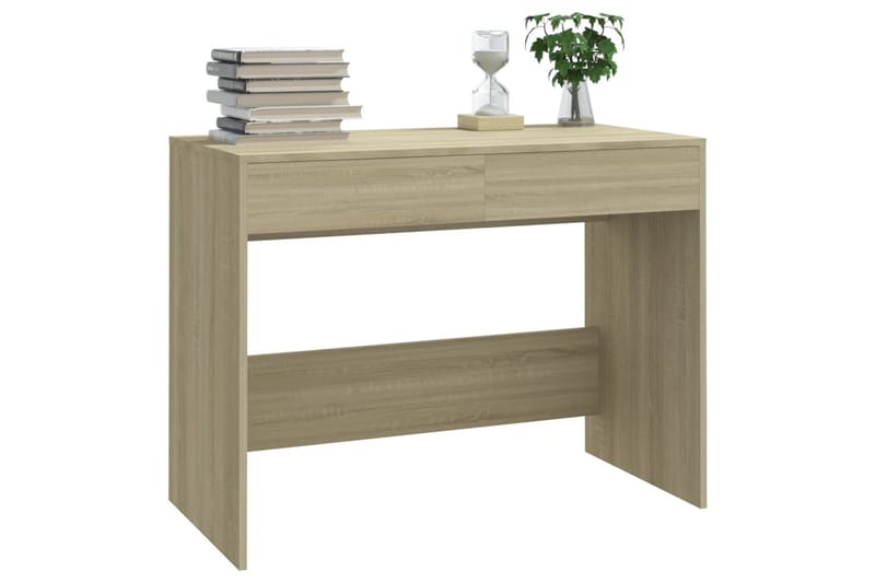 Skrivbord sonoma-ek 101x50x76,5 cm spånskiva - Beige - Möbler - Bord & matgrupper - Kontorsbord - Skrivbord