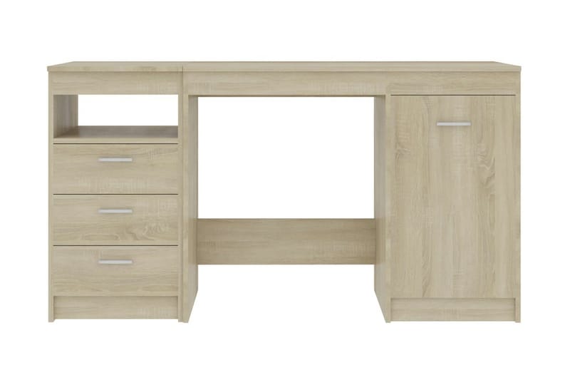 Skrivbord sonoma-ek 140x50x76 cm spånskiva - Brun - Möbler - Bord & matgrupper - Kontorsbord - Skrivbord
