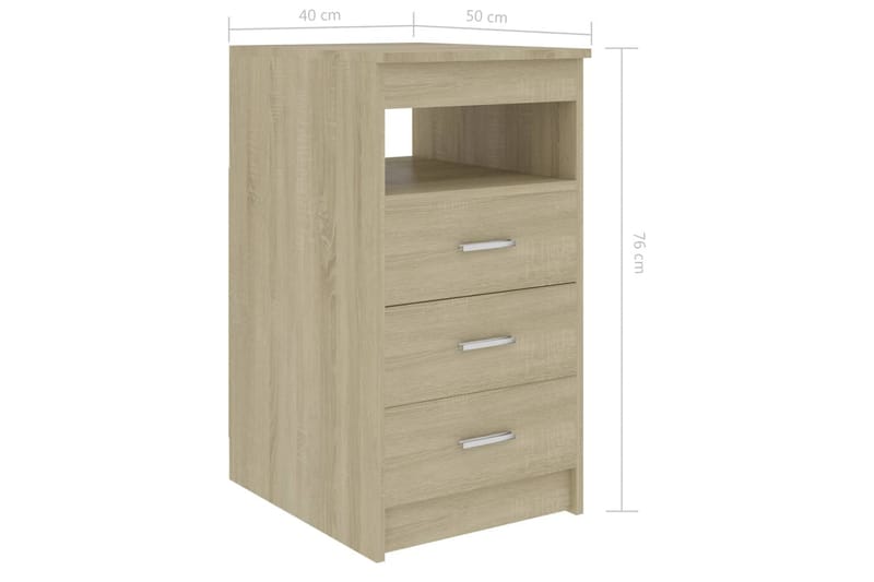 Skrivbord sonoma-ek 140x50x76 cm spånskiva - Brun - Möbler - Bord & matgrupper - Kontorsbord - Skrivbord