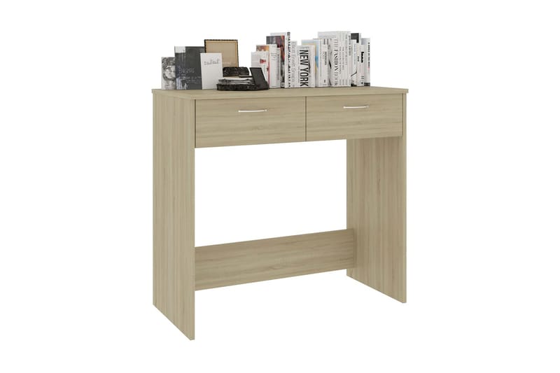 Skrivbord sonoma-ek 80x40x75 cm spånskiva - Brun - Möbler - Bord & matgrupper - Kontorsbord - Skrivbord